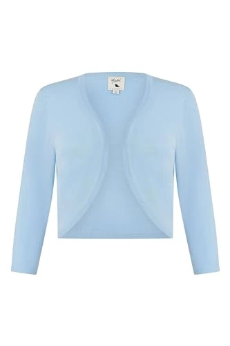 Blue Knitted Curved Bolero 16-18 Blue