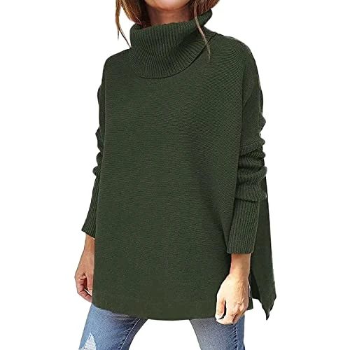 Blue Ladies Jumpers Size 20 Women's Jumpers Quarter Zip Jumper Women Long Sleeve Plus Size Knitted Cable Lightweight Ladies Jumpers Loose Vintage Pullover Sweater Sets for Women Sale