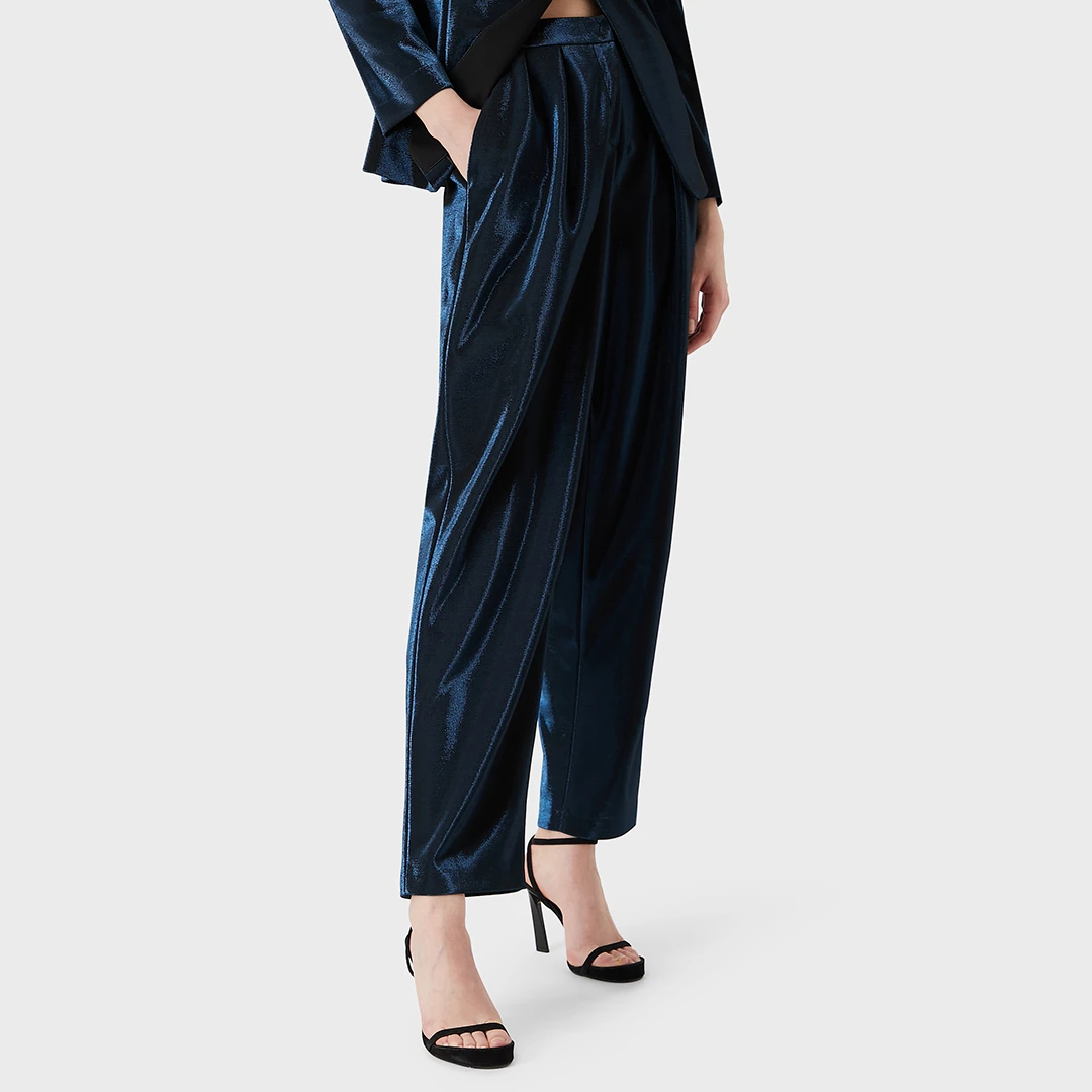 Blue Metallic Trousers ulti