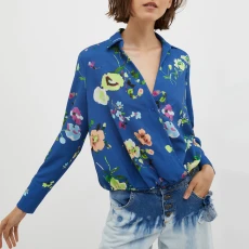 blue Morgana Floral Blouse