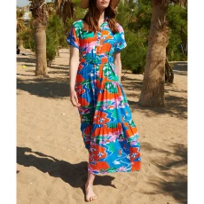 Blue Multi Isla Bonita Antibes Dress