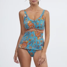 Blue Ornela C Cup Tankini - Multi
