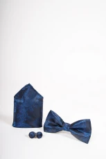 Blue paisley Bow Tie Set-Bow tie, pocket square, Cufflinks Blue paisley Bow Tie Set-Bow tie, pocket square, Cufflinks