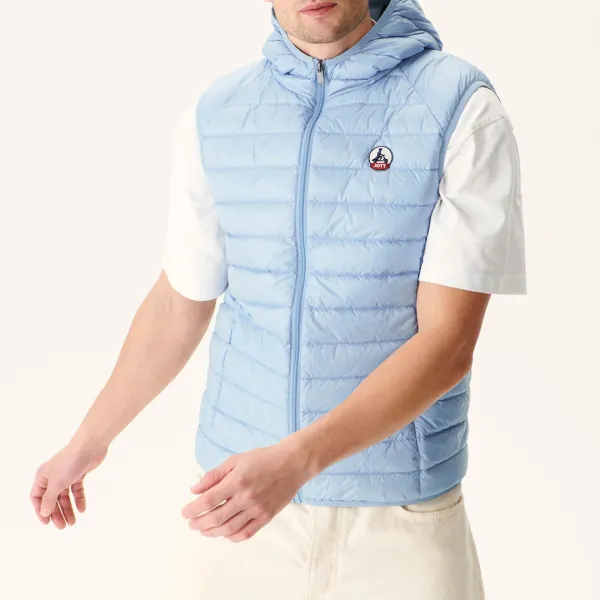 Blue Pat Packable Gilet - Blue
