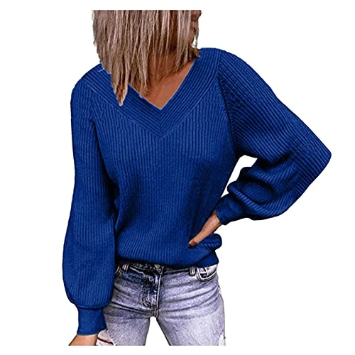 Blue Polo Neck Jumpers for Women UK Halloween Jumpers for Women UK Long Sleeve Plus Size Oversized Chunky Knit Tunic Tops Women Jumpers Oversized Graphic Knitted Sweater Todays Offers Special Deals