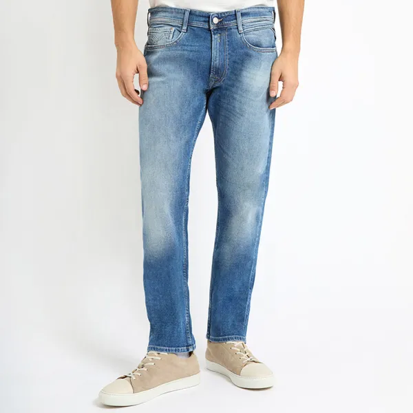 Blue Rocco Straight Stretch Jeans - Blue