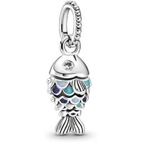 Blue Scaled Fish Dangle Charm