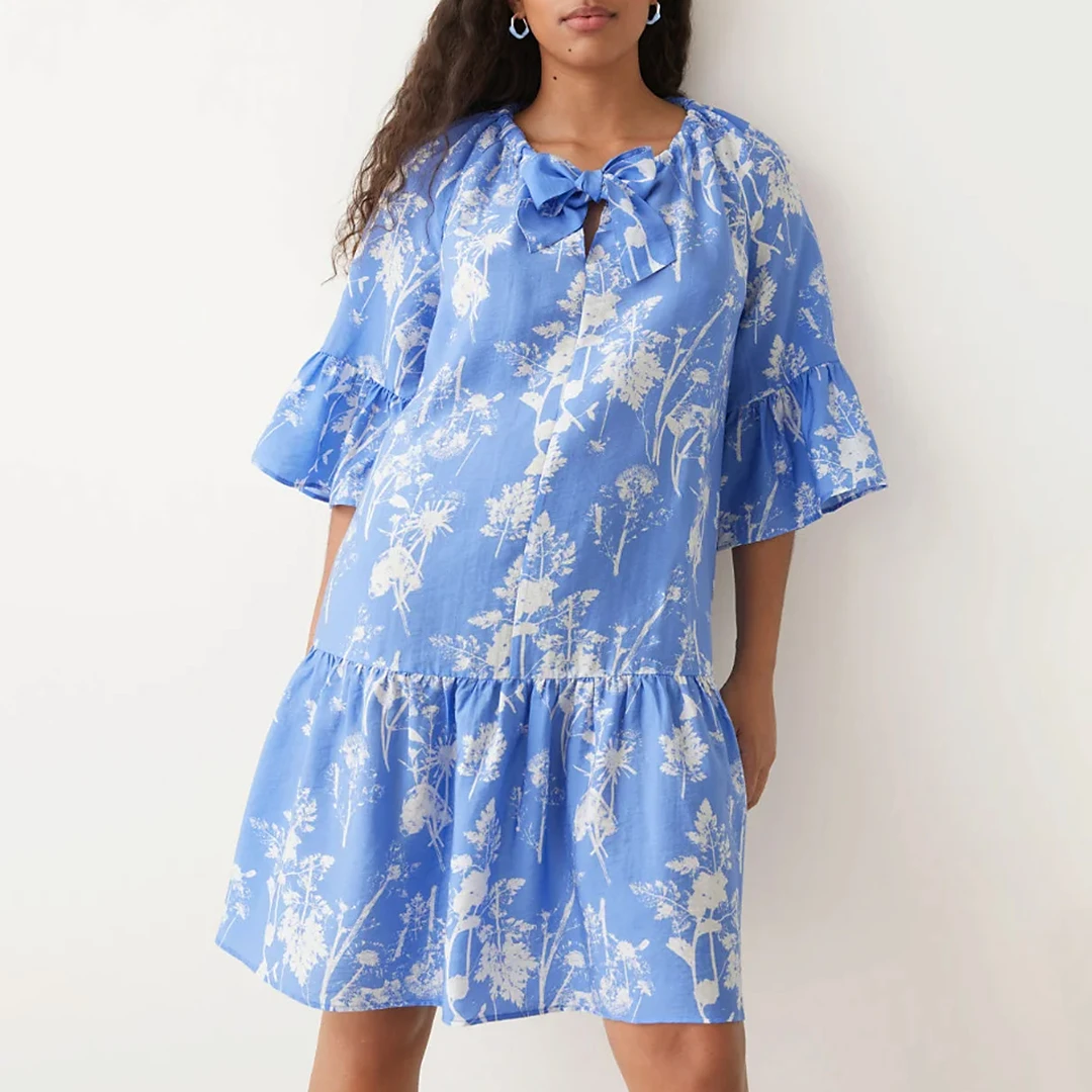 Blue Sibylla Midi Dress