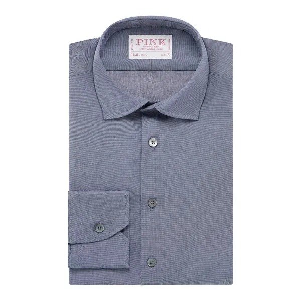 Blue Slim Fit Cotton Shirt - Blue