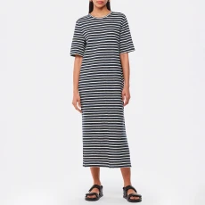 Blue/ White Breton Stripe Cotton Dress