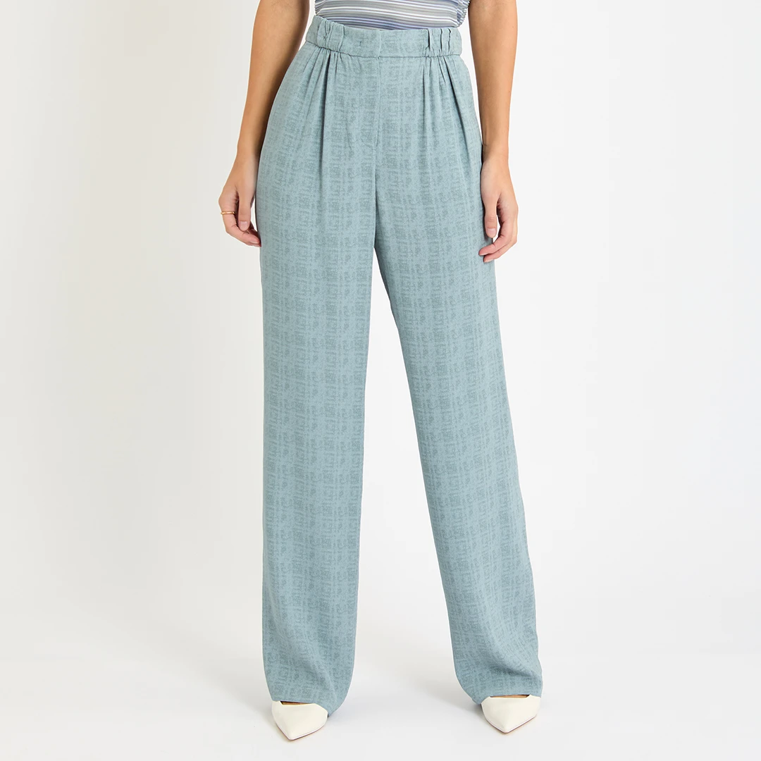 Blue Wide Leg Trousers ulti