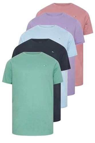 /Blue/Navy/Purple/Pink 5 Pack T-Shirts - Men's - M to 8XL