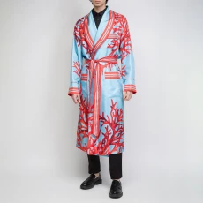 Blue/Red Print Dressing Gown ulti