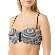 Body & Beach Women's Beach W-Bandeau Top Bikini, Black (Blauschwarz 001), 34C (Size: 040C) Body & Beach Women's Beach W-Bandeau Top Bikini, Black (Blauschwarz 001), 34C (Size: 040C)
