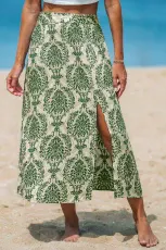 Boho Paisley Cover-Up Sarong - Green