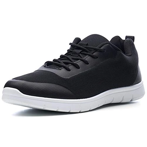 Bolt Mens Mesh Sneakers Lightweight Casual Lace Up Tennis Shoes Black 9 M US