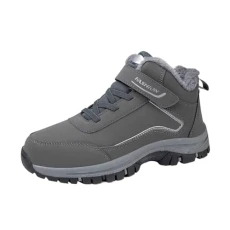Boots Women Military Fashion Couples Men Winter Hook Loop Keep Warm Snow Boots Comfortable Boots Sports Shoes Sneakers Man Springs, grey, 9 UK