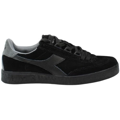 B.Original Mens Unisex Lace Up Trainers Suede Low Top Black C2541 D21