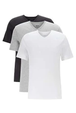 BOSS Mens T-Shirt VN 3P CO Three-Pack of V-Neck Underwear T-Shirts in Cotton Multicolour
