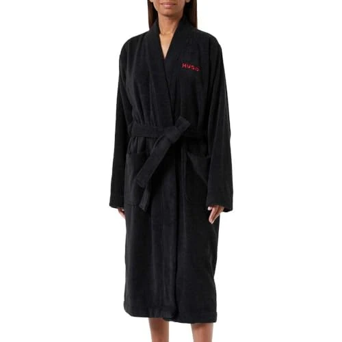 BOSS Women's Terry Dressing Gown, Black1, XXL