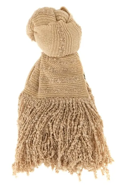 Boucl fringed scarf - Beige
