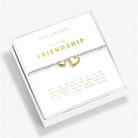 Boxed Gold Mix Friendship Hearts Bracelet - Gold