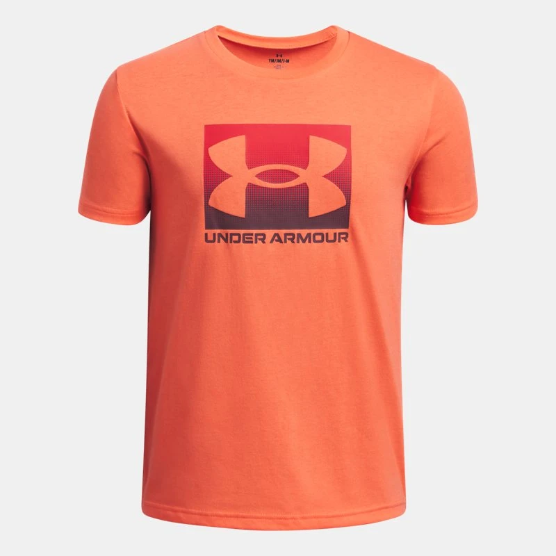 Boxed Sports Boys Short Sleeve Fire / Dark Maroon YLG (59 in) - Orange