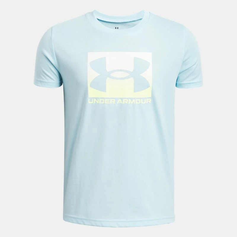 Boxed Sports Boys Short Sleeve Stream / Sonic Yellow YLG (59 in) - Blue