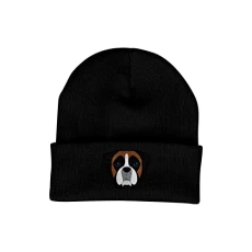 Boxer Beanie Hat - Dog Lovers Gifts for Women - Winter Hats for Women - Knitted Wooly Ladies Hats - Dog Walking Accessories - Embroidered Gifts for Dog Lovers Black Boxer Beanie Hat - Dog Lovers Gifts for Women - Winter Hats for Women - Knitted Wooly Ladies Hats - Dog Walking Accessories - Embroidered Gifts for Dog Lovers Black