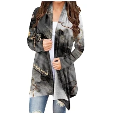 Boyfriend Cardigans Top Cream Cardigan Green Cardigans for Women UK Oversized Sweatshirt Women Long Cardigan for Women Open Front Cardigan Knitwear Coat Fleece Jumper(Gray,3XL)