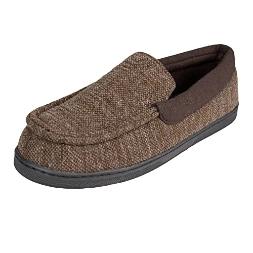 boys 71HE670005 Slipper Moccasin House Shoe With Indoor Outdoor Memory Foam Sole Fresh Iq Odor Protection Medium Little Kid