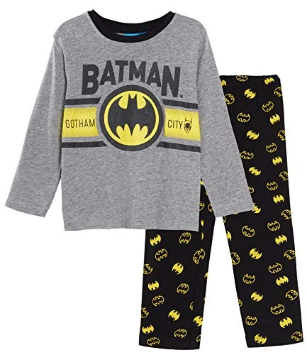 Boys Batman Pyjamas Gotham City Grey/Black 8 Years