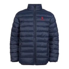 Boys Dark Blue Lightweight Bound Quilted Jacket - Navy Boys Dark Blue Lightweight Bound Quilted Jacket - Navy