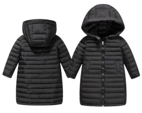 Boys Girls Winter Coats Kids Black Long Puffer Jacket Casual Quilted Padded Coat Winter Warm Hooded Outerwear Black 11-12 Y Boys Girls Winter Coats Kids Black Long Puffer Jacket Casual Quilted Padded Coat Winter Warm Hooded Outerwear Black 11-12 Y