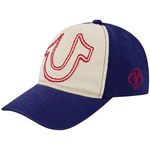 Boys Kids Baseball Hat with Large Horseshoe Logo Cap, Navy, One Size