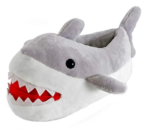 Boys Novelty 3D Plush Slippers Shark Small 9/10 UK Child