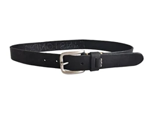 Boys' real leather belt, Jaime Junior belt, black, PB020211, Medium Boys' real leather belt, Jaime Junior belt, black, PB020211, Medium