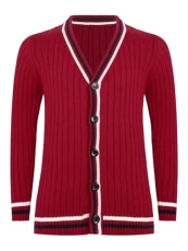 Boys School Uniform Cardiganer Sweater Striped V-Neck Classic Button Down Thick Shawl Coller with Pockets Red 9-10 Years Boys School Uniform Cardiganer Sweater Striped V-Neck Classic Button Down Thick Shawl Coller with Pockets Red 9-10 Years