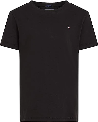 Boys Short-Sleeve T-Shirt Crew Neck, Black (Meteorite), 6 Years
