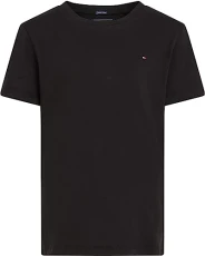 Boys Short-Sleeve T-Shirt Crew Neck, Black (Meteorite), 6 Years