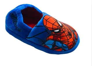 Boys Spiderman Slippers, Blue, Size 12