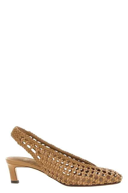 Braided slingback - Brown