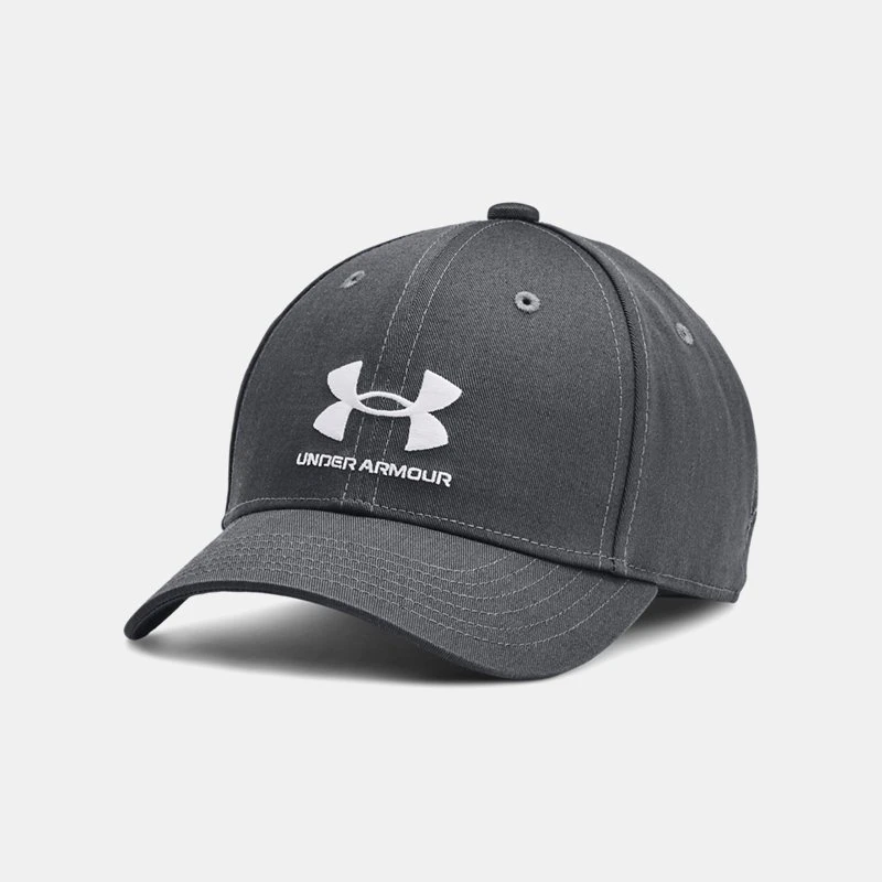 Branded Boys Adjustable Cap Pitch Gray / White OSFM