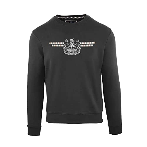 Branded Logo Black Sweatshirt, M