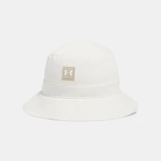 Branded Mens Bucket Hat White Quartz / White /