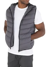 BRAVE SOUL Blackburn Padded Hooded Gilet Grey Size L