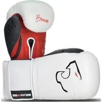 Bravose Nemesis Boxing Gloves Hook & Loop White 10oz