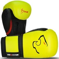 Bravose Nemesis Boxing Gloves Velcro Yellow 12oz