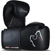 Bravose Platinum Leather Boxing Gloves Black 10oz