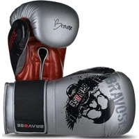 Bravose Skull Boxing Gloves Silver 10oz